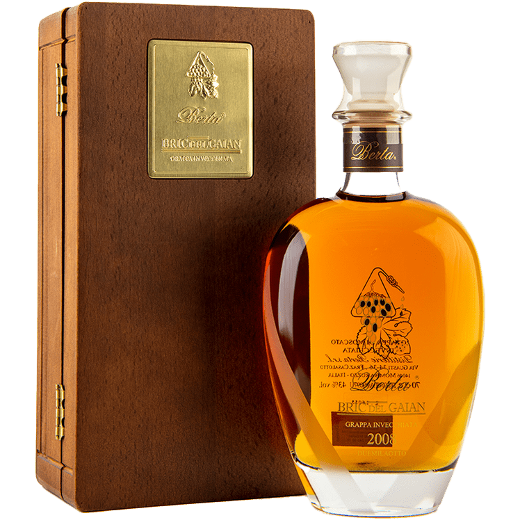 Berta Grappa Bric del Gaian mit Holzkiste 43%