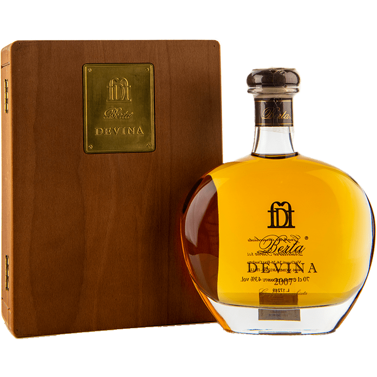 Berta Grappa Devina mit Holzkiste 43% VinoDiverso
