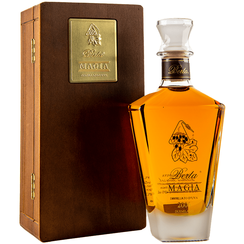 Berta Grappa Magia mit Holzkiste 43% VinoDiverso