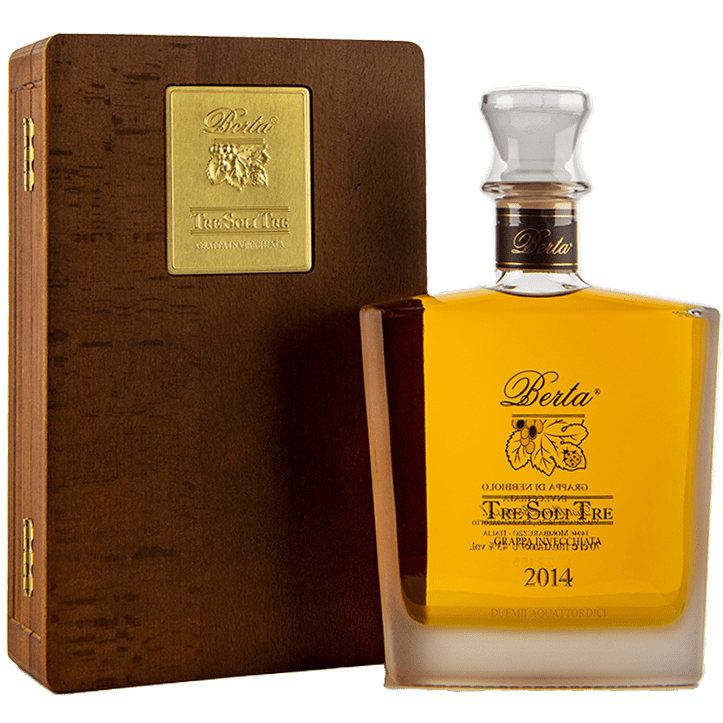 Berta Grappa Tre Soli Tre mit Holzkiste 2016 VinoDiverso