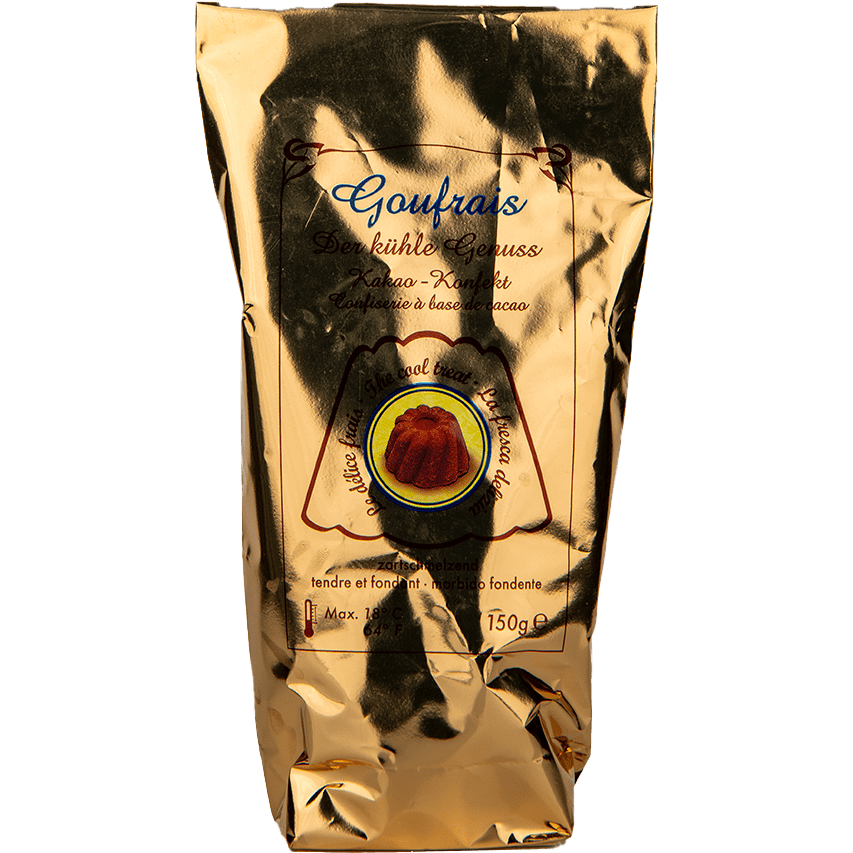 Goufrais “Die Goldtüte” Kakaokonfekt in Gugelhopf Form 150g VinoDiverso