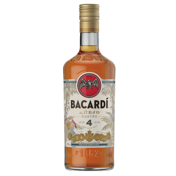 Rum Bacardi Añejo Cuatro 4 Años 40%